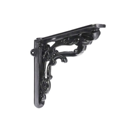 Spira Brass Apple Shelf Bracket Black (Sold in Pairs)