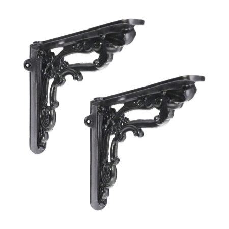 Spira Brass Apple Shelf Bracket Black (Sold in Pairs) - Image 2