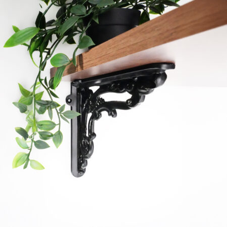 Spira Brass Apple Shelf Bracket Black (Sold in Pairs) - Image 3
