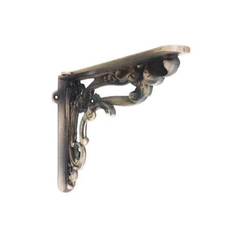 Spira Brass Apple Shelf Bracket Matt Antique (Sold in Pairs)