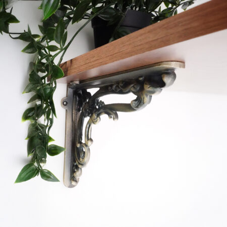 Spira Brass Apple Shelf Bracket Matt Antique (Sold in Pairs) - Image 3