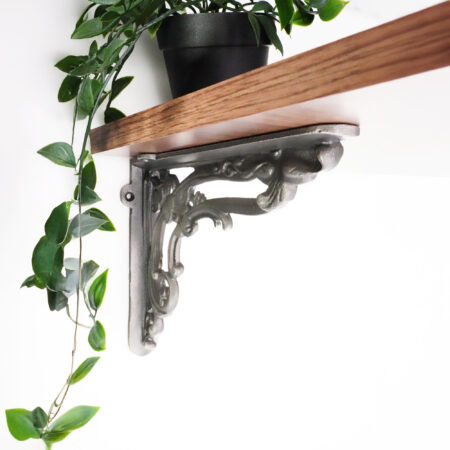 Spira Brass Apple Shelf Bracket Pewter (Sold in Pairs) - Image 3