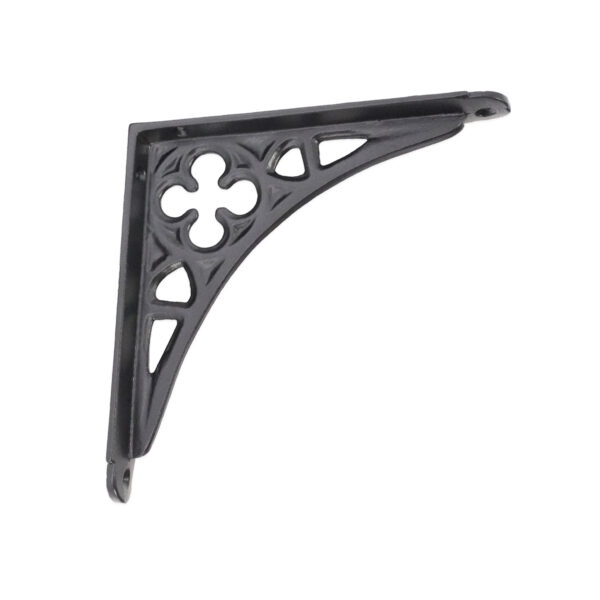 Spira Brass Victorian Gothic Shelf Bracket Black (Sold in Pairs)