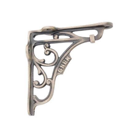Spira Brass GNER Shelf Bracket Matt Antique 125x125mm (Sold in Pairs)