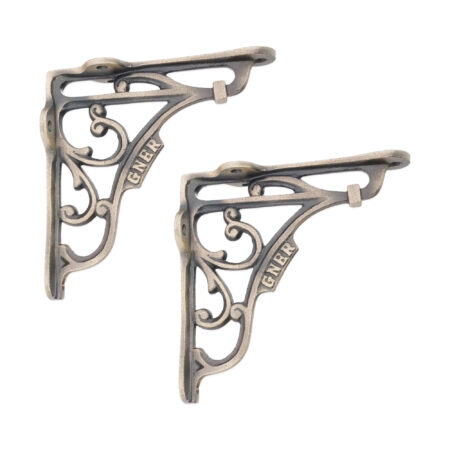 Spira Brass GNER Shelf Bracket Matt Antique 125x125mm (Sold in Pairs) - Image 2