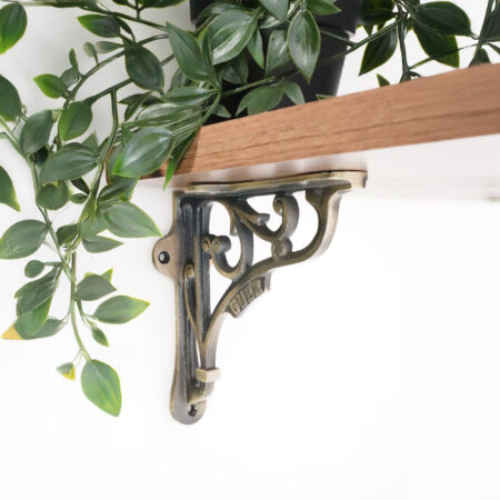 Spira Brass GNER Shelf Bracket Matt Antique 125x125mm (Sold in Pairs) - Image 3