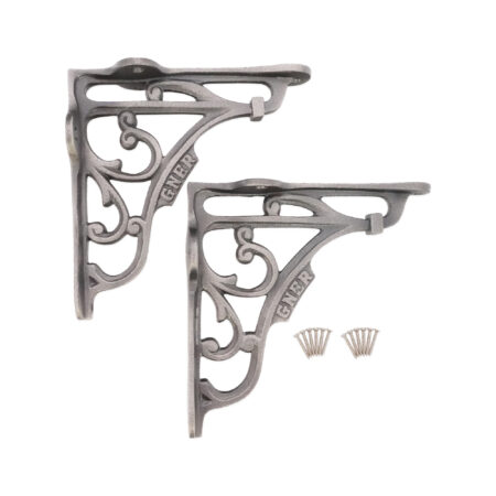 Spira Brass GNER Shelf Bracket Pewter 125x125mm (Sold in Pairs) - Image 4