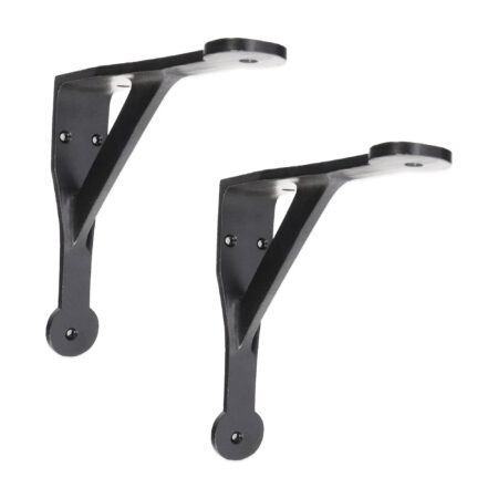 Spira Brass Penny Gallow Shelf Bracket Black (Sold in Pairs) - Image 2