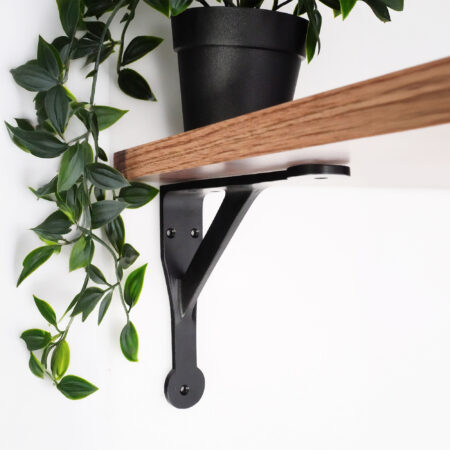 Spira Brass Penny Gallow Shelf Bracket Black (Sold in Pairs) - Image 3