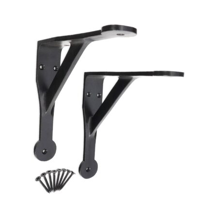 Spira Brass Penny Gallow Shelf Bracket Black (Sold in Pairs) - Image 4