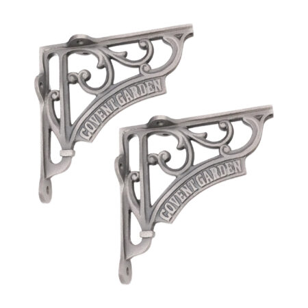 Spira Brass Covent Garden Shelf Bracket Pewter (Sold in Pairs) - Image 2