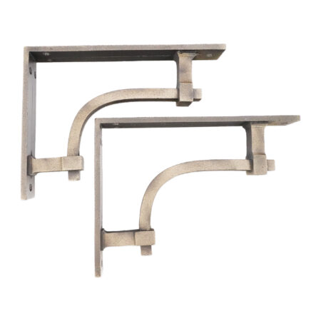 Spira Brass Industrial Shelf Bracket Matt Antique (Sold in Pairs) - Image 2