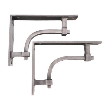Spira Brass Industrial Shelf Bracket Pewter (Sold in Pairs) - Image 2
