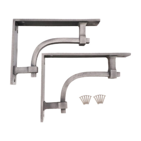 Spira Brass Industrial Shelf Bracket Pewter (Sold in Pairs) - Image 4