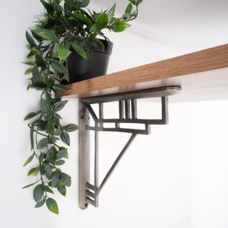 Art Deco Shelf Bracket Pewter (Sold in Pairs) - Image 3