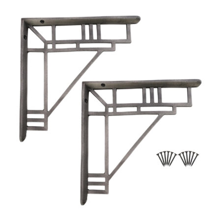 Art Deco Shelf Bracket Pewter (Sold in Pairs) - Image 4