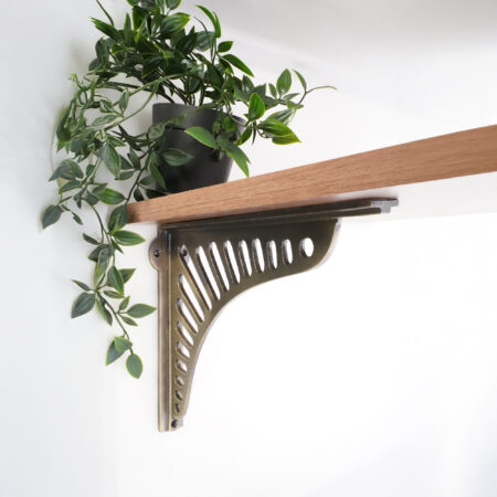 Spira Brass Sunrise Shelf Bracket Matt Antique (Sold in Pairs) - Image 3