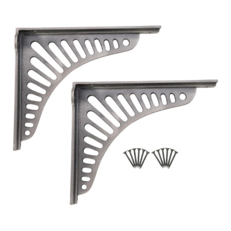 Spira Brass Sunrise Shelf Bracket Pewter (Sold in Pairs) - Image 4