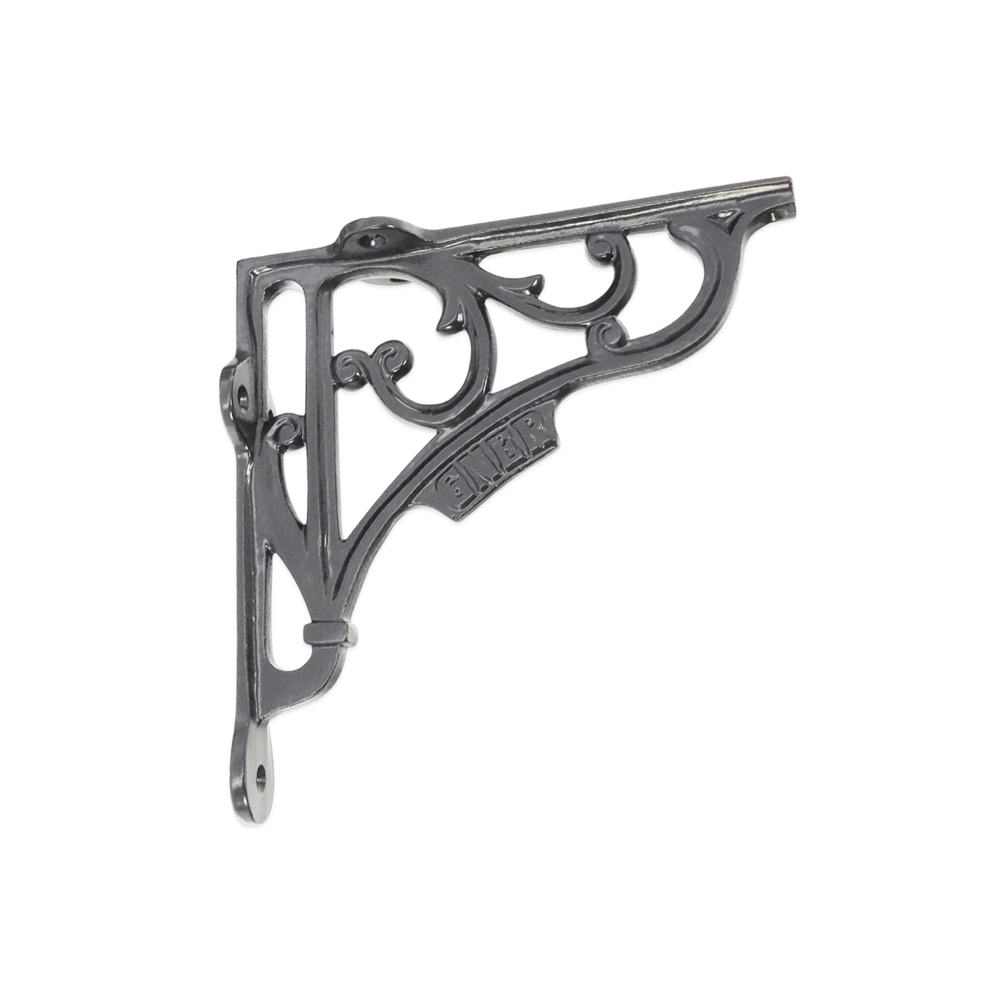 BR713BLK_1.jpg Spira Brass GNER Shelf Bracket Black 150x150mm (Sold in Pairs) - Image 1
