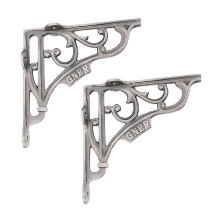 Spira Brass GNER Shelf Bracket Pewter 150x150mm (Sold in Pairs) - Image 2