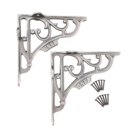 Spira Brass GNER Shelf Bracket Pewter 150x150mm (Sold in Pairs) - Image 4