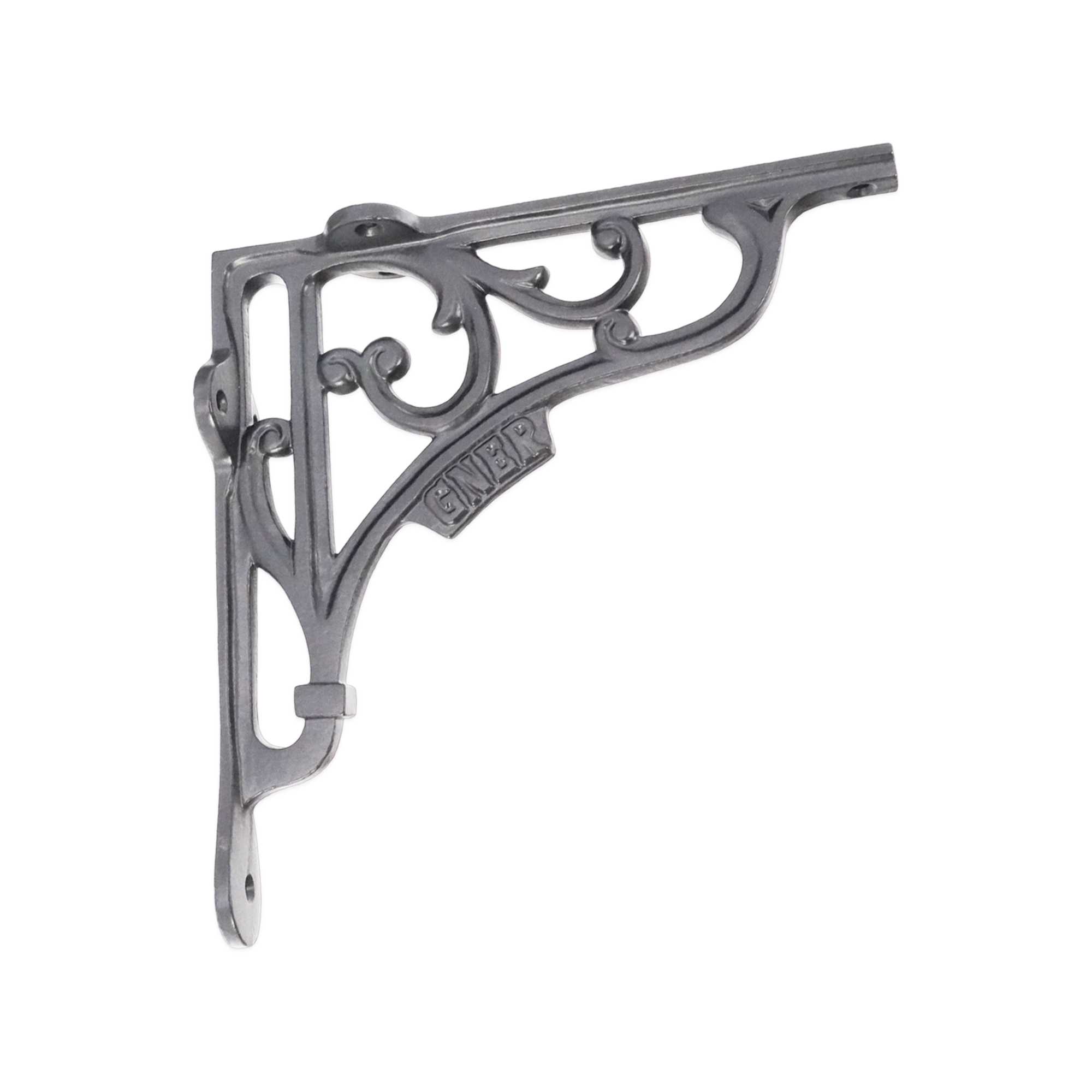BR714BLK_1.jpg Spira Brass GNER Shelf Bracket Black 180x180mm (Sold in Pairs) - Image 1