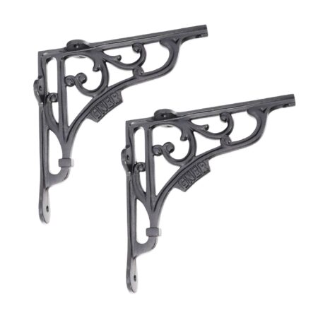 Spira Brass GNER Shelf Bracket Black 180x180mm (Sold in Pairs) - Image 2