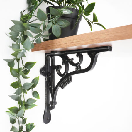 Spira Brass GNER Shelf Bracket Black 180x180mm (Sold in Pairs) - Image 3