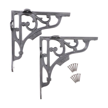 Spira Brass GNER Shelf Bracket Black 180x180mm (Sold in Pairs) - Image 4