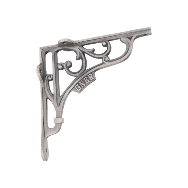Spira Brass GNER Shelf Bracket Pewter 180x180mm (Sold in Pairs)