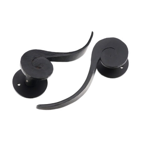 Spira Brass Brass Ferro Lever on Rose Door Handle Set