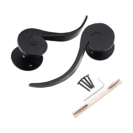 Spira Brass Brass Ferro Lever on Rose Door Handle Set - Image 4
