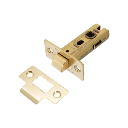 2.5" CE Bolt Through Tubular latch Electro Brass - Image 2