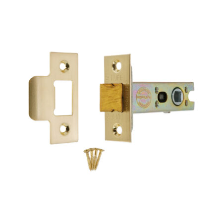 4" H/D Tubular Latch CE - Satin Brass - Image 4