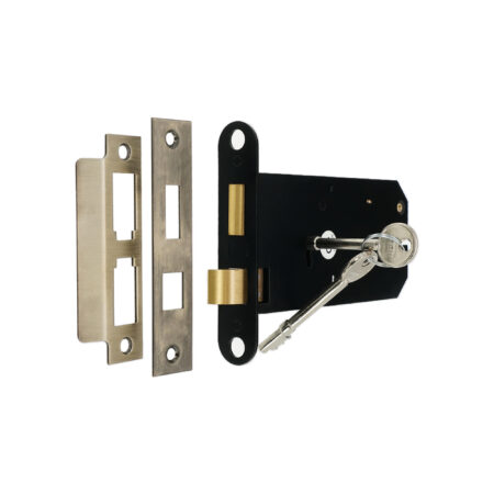 3 Lever Horizontal Sash Lock 6" Antique Brass - Image 2