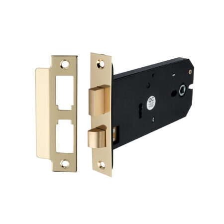 3 Lever Horizontal Sash Lock 6" Electro Brass