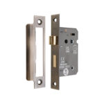 2.5" CE 3 Lever Bathroom Lock FD60 - Aged Brass