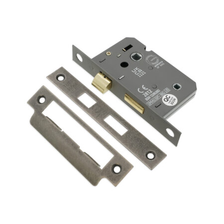 3" CE 3 Lever Bathroom Lock FD60 - Pewter - Image 2