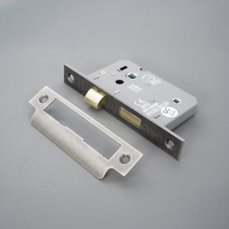 3" CE 3 Lever Bathroom Lock FD60 - Pewter - Image 3