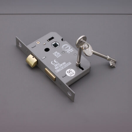 3" CE 3 Lever Mortice Sash Lock FD60 - Black Nickel - Image 3