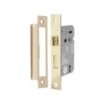 3" CE 3 Lever Mortice Sash Lock FD60 - Electro Brass