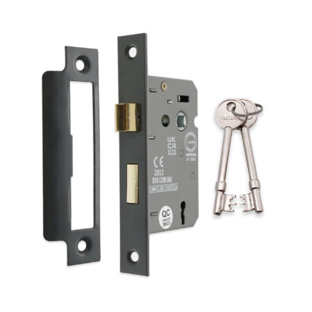 3" CE 3 Lever Mortice Sash Lock FD60 - Gunmetal Grey - Image 2
