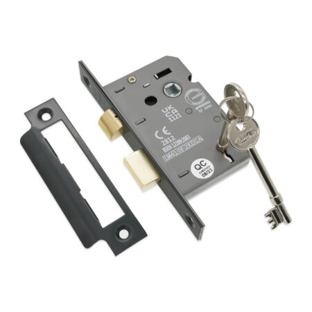 3" CE 3 Lever Mortice Sash Lock FD60 - Gunmetal Grey - Image 4