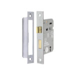 Spira Brass 3" CE 3 Lever Mortice Sash Lock FD60 - Satin Chrome