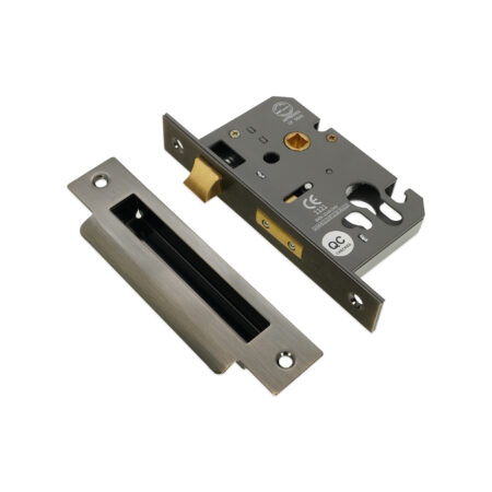 2.5" CE Euro Profile Mortice Sash Lock - Antique Brass - Image 3