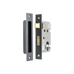 2.5" CE Euro Profile Mortice Sash Lock - Matt Black