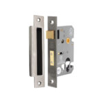 2.5" CE Euro Profile Mortice Sash Lock - Black Nickel