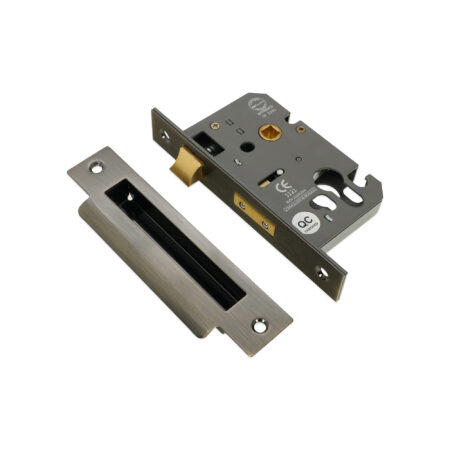 2.5" CE Euro Profile Mortice Sash Lock - Gunmetal Grey - Image 2