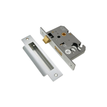 2.5" CE Euro Profile Mortice Sash Lock - Nickel Plated - Image 4