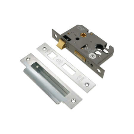 2.5" CE Euro Profile Mortice Sash Lock - Polished Chrome - Image 3